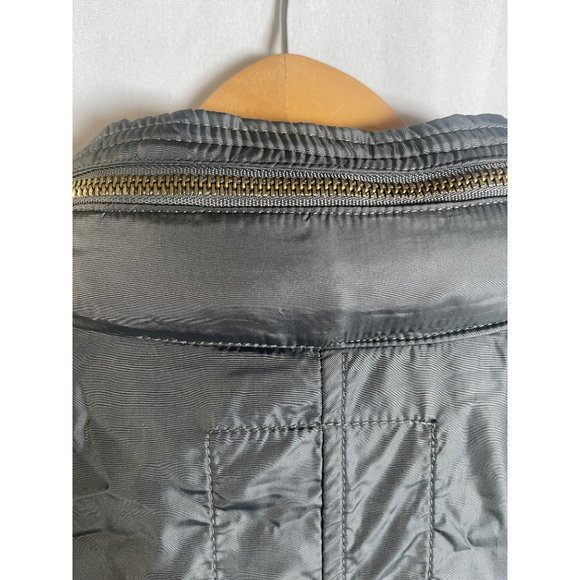 Alpha Industries Military Cage Gray Hooded Full Zip Flight Jacket Men Sz. S - Picture 6 of 8